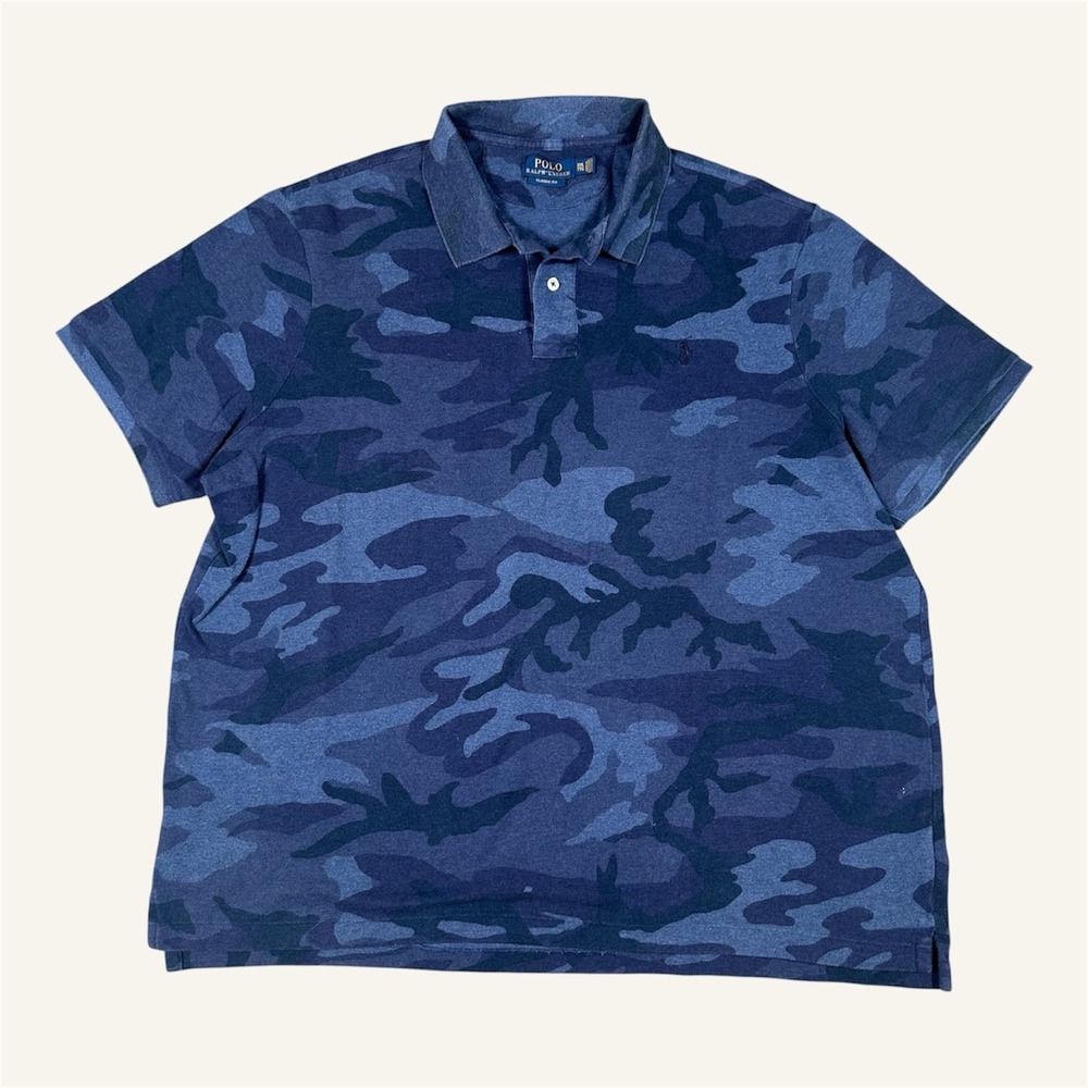 Polo Ralph Lauren Polo Shirt Men's XXL Multi Camo Mesh Classic Fit Short Sleeve